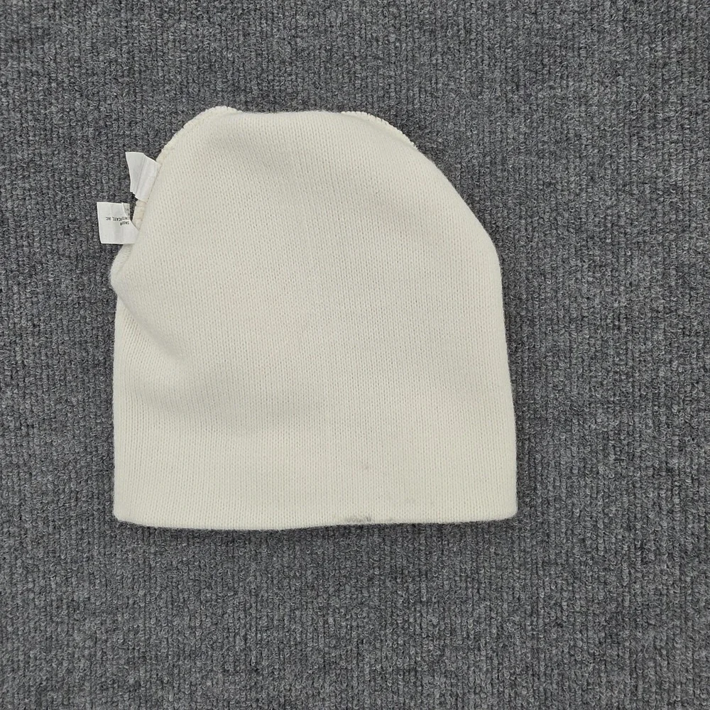 Vintage Snoopy‎ Peanuts Hat Beanie One Size White Knit Ski Made USA Winter